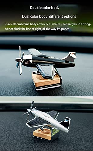 Image of AutoBizarre Aeroplane Aircraft Shaped Solar Powered Car Air Freshener Car Dashboard Accessory For Car Interior Decoration For All Cars (Black, 10ml)