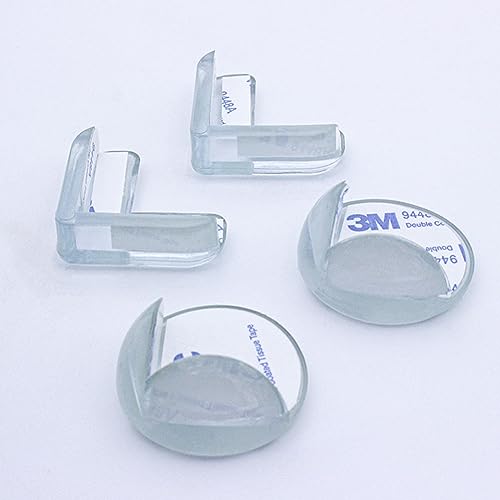 Image of Corner Guards for Furniture -Sdjdhej 20Pcs Clear Baby Proof Table Edge Corner Protectors Soft Silicone Bumper Strip with Clear Edge Bumpers Guard for Baby, Kids, Fireplace, Countertop (L-Shaped)