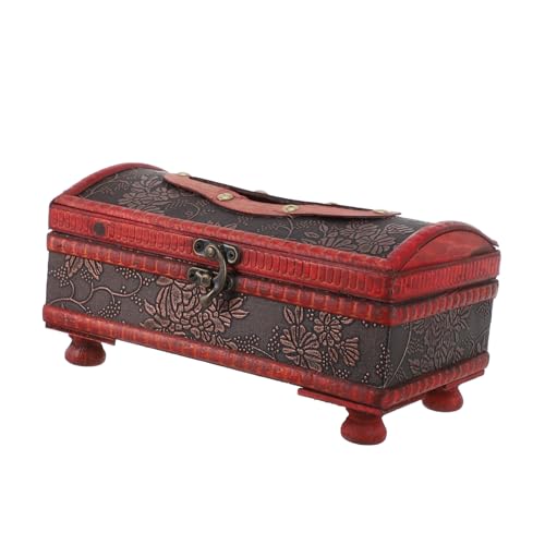 IMIKEYA Caja de Pañuelos de Madera Vintage Resistente para Escritorio Soporte Decorativo Artesanal para Hogar y Oficina Diseño Rústico Práctico y Elegante