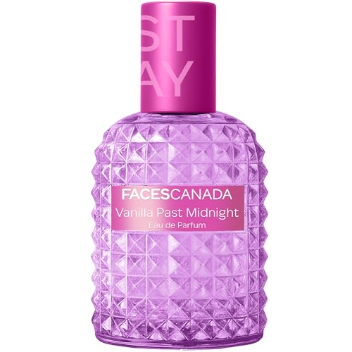 Image of FACES CANADA STAY Vanilla Past Midnight Eau de Parfum Mini for Women, 20ml | Long-Lasting Sweet Gourmand Perfume with Caramel, Vanilla, Tonka & Sandalwood |Gifts for Women | Premium Fragrance