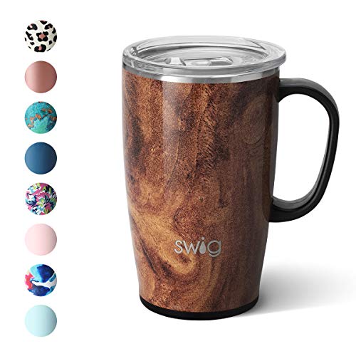 Swig Life 18oz Triple Insulated Travel Mug with Handle and Lid, Dishwasher Safe