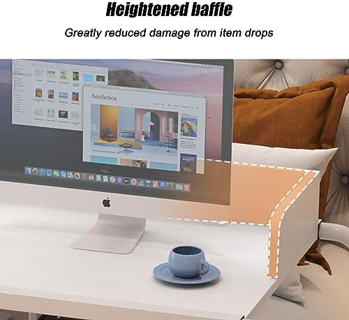 Extendable Rolling Mobility Table Over Bed,Overbed Table Adjustable Height and Width with Wheels - Cross-Bed Stretchable Computer Desk, Over Bed Computer Office Desk Beside Table,