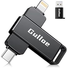 Gulloe 512GB Flash Drive Intended for iPhone, USB Memory Stick Storage for Photos and Videos Backup, Compatible with iPhone iPad Android PC, Plug and Play, No Application Required Metal Grey