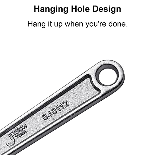 Image of Jetech 24-Inch Adjustable Wrench, Professional Heavy Duty, Chrome Vanadium Steel, Shifter Spanner with Inch /Metric Scale, Wide Caliber Opening, Rust-Resistant Finish, Extra-Long Leverage