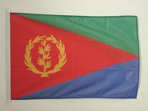 AZ FLAG, Eritrea Flag, 2x3 Ft, For Outdoor, Eritrean Banner Knitted Polyester with Two Plastic Rings, Fade Resistant