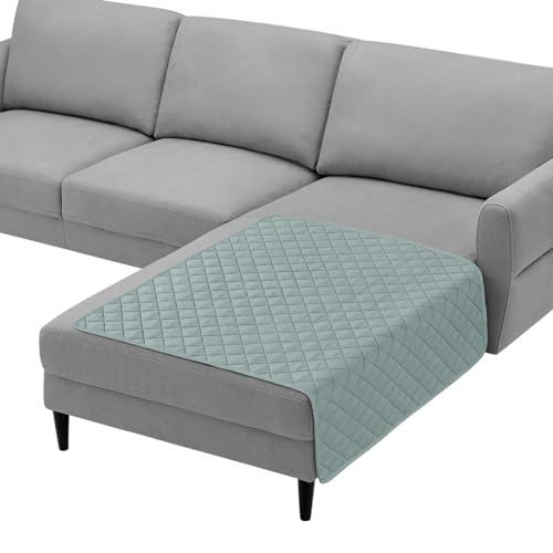 TAOCOCO 防水 カウチソファカバー フロアソファカバー コーナーソファカバー ソファーベッドカバー オットマンカバー コンパクト L字 肘付き 2人3人掛け 犬猫対策 毛髪不粘着 滑り止め 替えソファカバー 防塵 汚れ防止 傷防止 爪とぎ防止 おしゃれ ソファーカバー インテリア マルチカバー 四季適用 撥水加工 丸洗い可能 (グリーン色, オットマン掛け)