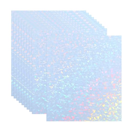 Papier cartonné holographique A4 PATIKIL lot de 10 feuilles métalliques irisés auto-adhésives