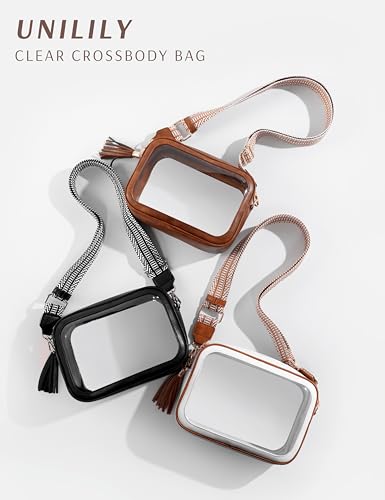 Image of Unilily Clear Bag for Stadium Events, Clear Purse Stadium Approved Crossbody Bag for Concerts Sports Festivals Events Women
