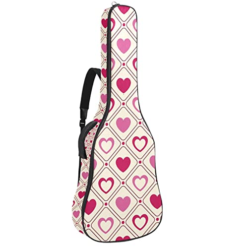 Sac à dos guitare acoustique rose pour transporter votre musique partout sous la pluie