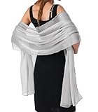 Tela suave: eleva tu conjunto con nuestro glamuroso y brillante chal, diseñado para añadir ese toque final a cualquier atuendo de evento especial. Este exquisito accesorio de organza juega con la luz, revelando sutiles variaciones de color de interior a exterior, mejorando tu encanto con cada movimiento. Su textura suave y agradable al tacto garantiza un uso cómodo durante toda la noche, por lo que es un compañero ideal para celebraciones prolongadas