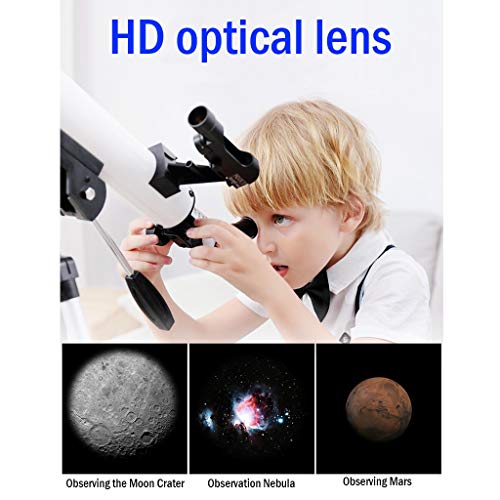 Telescopio refractor 50/600mm con trípode ajustable para niños miniatura 4
