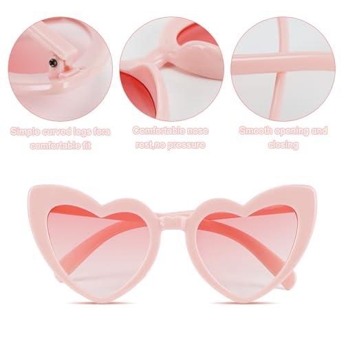 Miniatura 3 de Gafas De Sol Corazón, Gafas Corazon Novia Team, Gafas Despedida De Soltera, 7 Pares De Divertidos Gafas De Colores Para Fiestas Como Photocall Accesorios En Fiestas De Cumpleaños, Bodas Y Carnaval