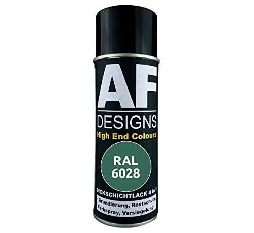 4 IN 1 Ral 6028 Verde Pino Dickschichtlack Laca Spray Lata de Aerosol