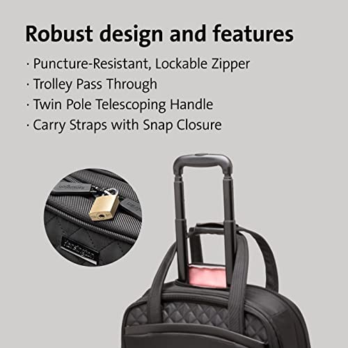 Image of Kensington Contour 2.0 Laptop Rolling Bag, Briefcase, Laptop Spinner, Laptop Roller Bag wheeled,15.6 inch, Water Resistant, Black (K60380WW)