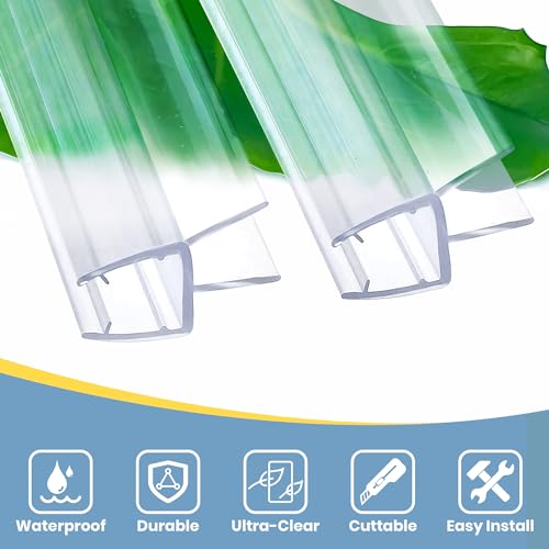 Shower Door Bottom Seal Strip 36 Inch (Set of 2), Suitable for 1/4"(6mm) Thick Frameless Glass Door, Shower Door Sweep to Stop Water Leaks by Xilewying - Image 5