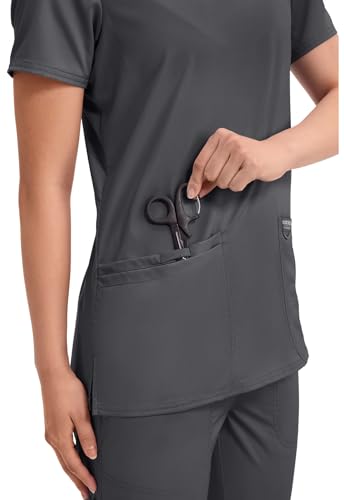 Image of Cherokee Medical Women's Scrub Top V-Neck Modern Classic Fit with 3 Pockets, Ultra Soft and 2-Way Stretch Fabric - WW620