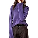 10% Kaschmir, 30% Baumwolle; Weich und bequem, glatt und leicht. Gerippter Rundhals Kragen und Ärmelbündchen. Einzigartiges Design macht den Gesamteindruck stilvoller.