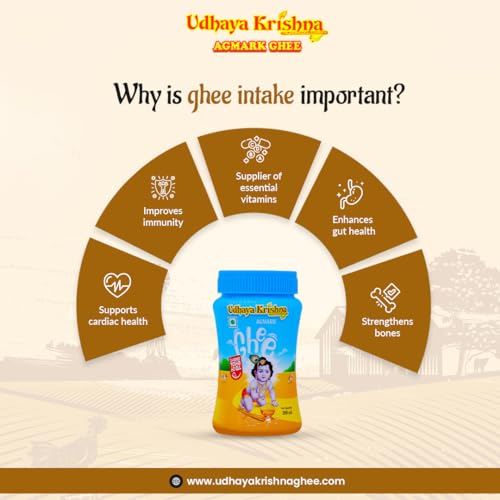 Image of Udhayakrishna Ghee 500ml (Pack of 1) | Authentic and Traditional, Rich in Aroma and Flavor, Pure and Natural Ghee Perfect For Traditional Recipes