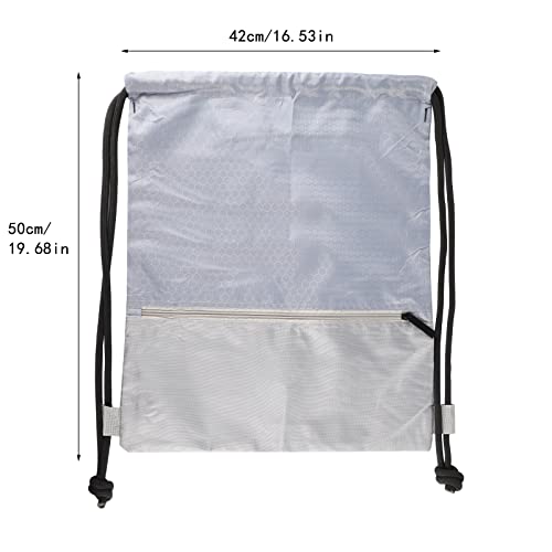 Image of Drawstring Backpack Bag, Waterproof Draw String Back Sack with Zip Pocket, Gym Drawstring Bags Swim Bag for Men Women