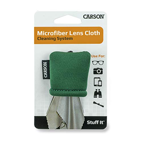 image for Carson Stuff-It Microfiber Lens Cloth Cleaning System for Eyeglasses, 
