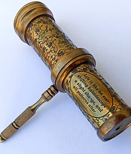 My Pet Elephant ARTGD-03 Antique Hand Carved Brass Twist Kaleidoscope thumb #3