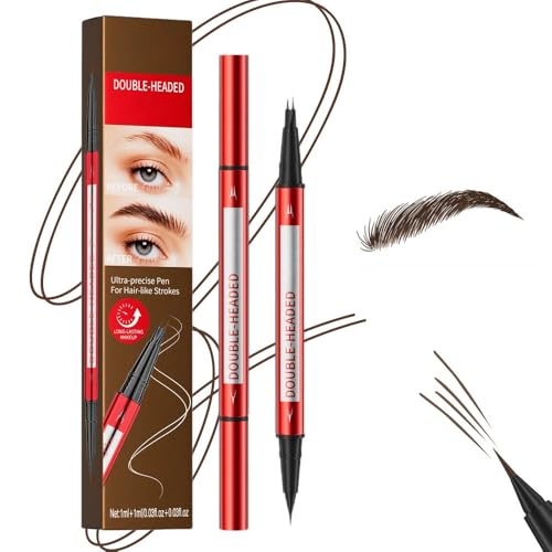 W3W Eyebrow Pen for Women, Waterproof Microblading Eyebrow Pencil, Eye Brown Pen with a Micro-Fork Tip to Effortlessly Create Hair Like Natural Brows Light Brown