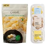 4 Flavor Variety Pack - Creekside® Pre-Portioned Salted Butter ( 8 oz package - approx. 32 balls) &...