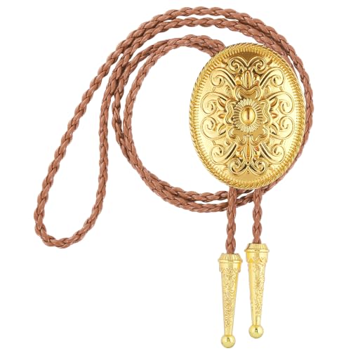 Image of Jeilwiy Bolo Tie for Men, Western Bolero Tie Cowboy Ties Native American Cowgirl Bolo Tie Accessories for Men Women