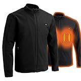 Nexgen Heat MPM1762SET Men's Black 'Heated' Collarless Soft Shell Jacket (Rechargeable Battery Pack Included) - 4X-Large