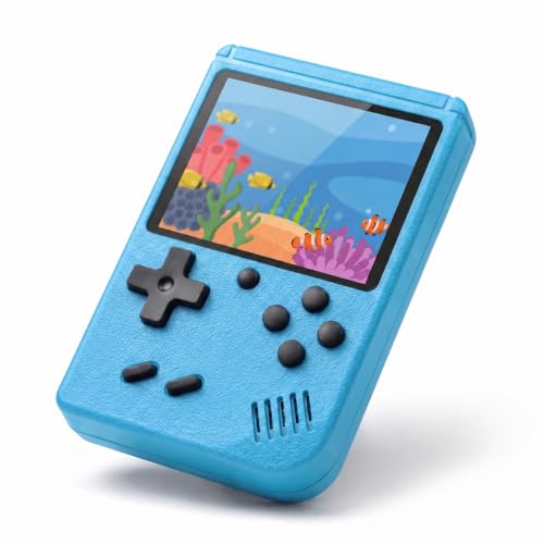 Retro Handheld Games Console Built-in 400 Video Games, 3.0 Inch Screen Portable Handheld Emulator, 1020mAh Rechargeable Battery,Mini Travel Retro Gaming Consle (Blue)