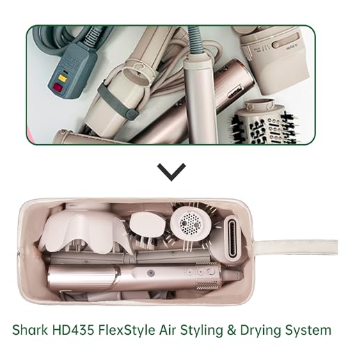 KarSyon Shark Flex Style Case for Dyson Airwrap Hair Dryer Brush Revlon Hair Tools Travel Bag Carrying Case Flat Curling Iron Organizer - Image 7