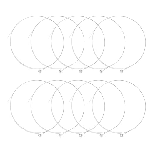 OTOTEC 10 cuerdas de guitarra eléctrica 010 Single High E para guitarra eléctrica y acústica, repuesto de tensión ligera, buen tono con extremo de bola, calibre 10