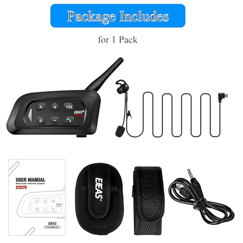 Image of MIMIRACLE Referee Headset, Type C Left Ear Referee Communication System with Headset Earphone, Simple Pairing Bluetooth Intercom for Football Soccer Handball -4 Pack