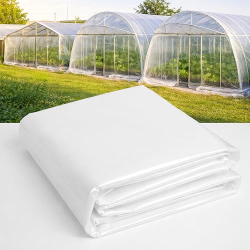 ZSLTLDU 6 Mil Greenhouse Plastic Sheeting 13x25 FT High Clear Greenhouse Film Heavy Duty UV Resistant Waterproof Dust Green House Plastic Cover for Garden Farms Agriculture