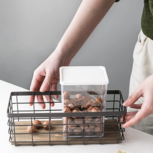 Dicunoy 2 Pack Small Wire Baskets, Narrow Rustic Storage Multipurpose Basket,Farmhouse Rectangle Bathroom Counter Organizer Tray for Kitchen Countertop, Pantry, RV,Office Decorative, 25.5 x 10 x 10cm - Cosy Home Interiors Dicunoy 2 Pack Small Wire Baskets, Narrow Rustic Storage Multipurpose Basket,Farmhouse Rectangle Bathroom Counter Organizer Tray for Kitchen Countertop, Pantry, RV,Office Decorative, 25.5 x 10 x 10cm - Image 5