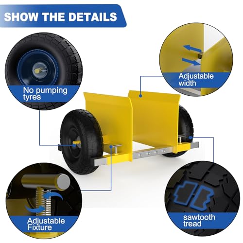 Déménagement de panneaux réglables avec roues complètes – Transport polyvalent de cloison sèche pour panneaux de contreplaqué et portes en granit (bleu)
