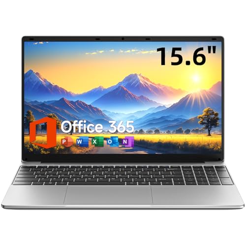15.6 Inch Laptop with Office 365, 4GB RAM, 128GB Storage Expandable 1TB, 5205U Processor, HD Display, Windows 11 Laptops Computer, Wi-Fi 5, BT4.2, Numpad, Type-C, for Business and Students.