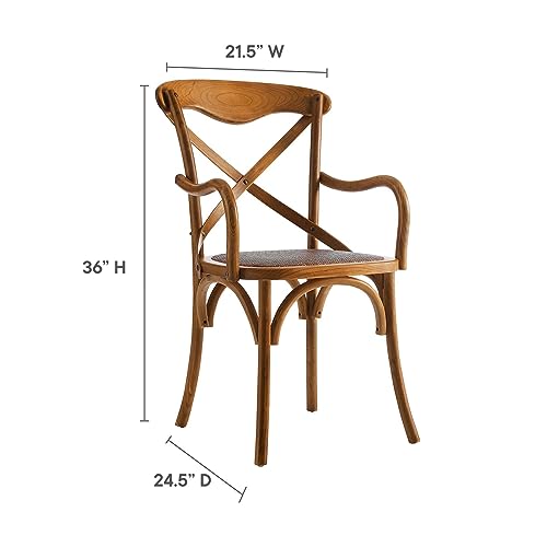 Modway-Gear-Rustic-Modern-Farmhouse-Elm-Wood-Rattan-Dining-Armchair-in-Walnut Modway Gear Rustic Modern Farmhouse Elm Wood Rattan Dining Armchair in Walnut