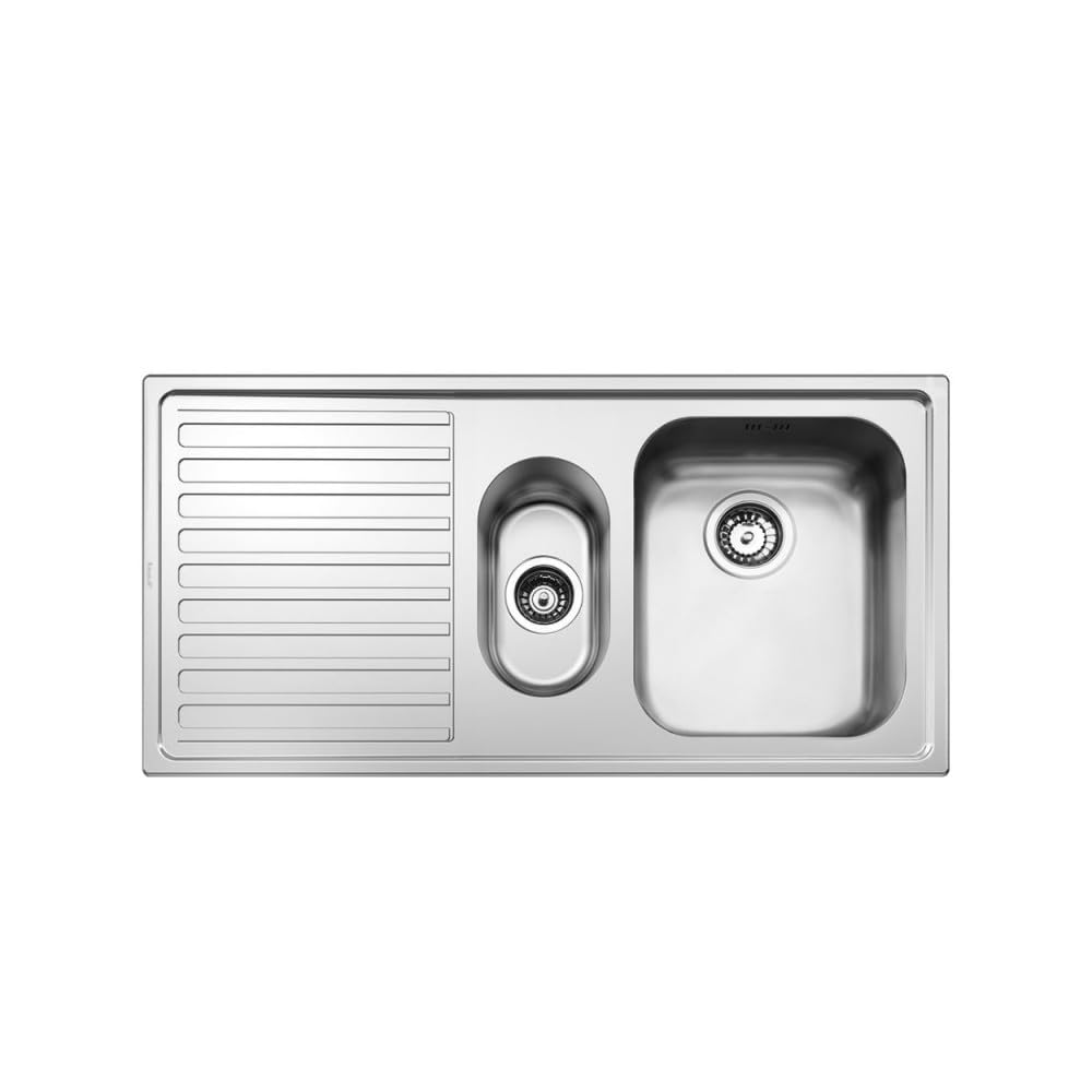 Smeg Alba LL102S-2 - Lavello da incasso a 1,5 vasca, 100 cm