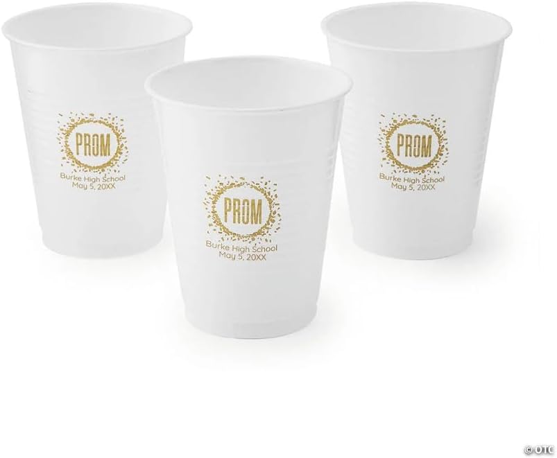 16 oz. Personalized Prom Disposable Plastic Cups - 40 Ct.