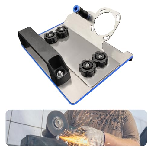 DHMCCXGD Angle Grinder Stand Grinder Holder Cutter Support Tools Angle Grinder Holder Bracket for Tile 45° Chamfer Cutting with Anti-scratch Base Connectable to Water Pipe, Blue