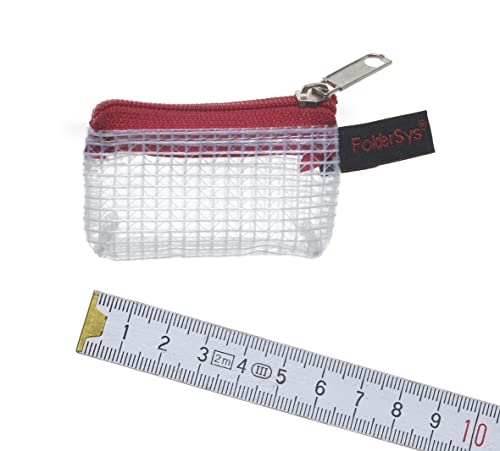 1x FolderSys Mini - Reißverschluss-Beutel, Reißverschlusstasche, 55 x 35 mm, PVC faserverstarkt, 40479-80