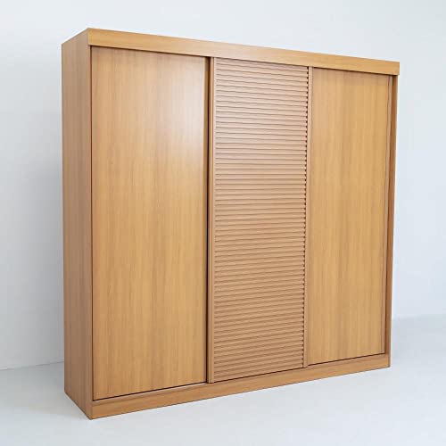 Guarda Roupa Casal 3 Portas de Correr Samambaia Cabecasa Madeiramadeira Carvalho