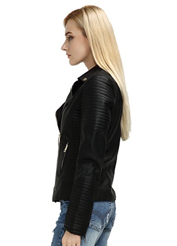 BELLIVERA Giacca Donna in Ecopelle Cappotto Corto