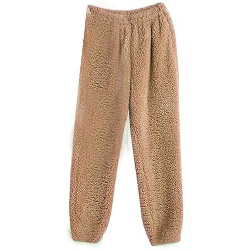 Pantalon de yoga polaire marron S idéal pour méditer chez soi