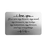 Personalized Engraved Men Wallet Card Insert for Husband Boyfriend -Birthday Christmas Valentines An