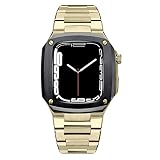 ZHIHUIJI Cinturino in Acciaio Inossidabile+Custodia per Apple Watch 6/5/4/3/2 Custodia con Cinturino in Metallo Deluxe per 40mm 44mm Kit di retrofit per Orologi Serie