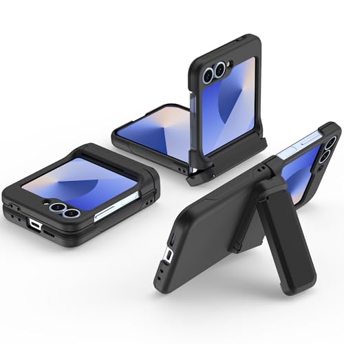 Asuwish Phone Case for Samsung Galaxy Z Flip 5 5G 2023 Cover and Cell Accessories Card Holder Slot Stand Kickstand Silicone Slim Hybrid Protective ZFlip5 Z5 G Flip5 5Z G5 Five Women Men Black by Asuwish - Used condition - Image 6