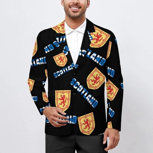 Scottish Flag Britain Classic Suits Blazer for Men Business Tuxedo Jacket Sport Coat Two Buttons2