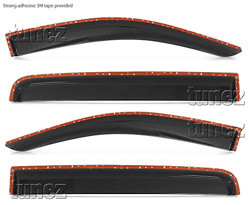 tunez® Fenstertürvisier Wetterschutz Windabweiser Kompatibel mit Next-Gen Ranger T6.2 PX.2 Baujahr 2022 2023 2024 2025 2026 2027 2028